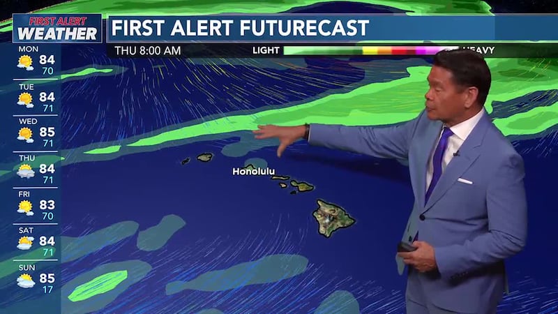 Light winds will dominate the coming week, while a weak cold front will bring a brief increase...