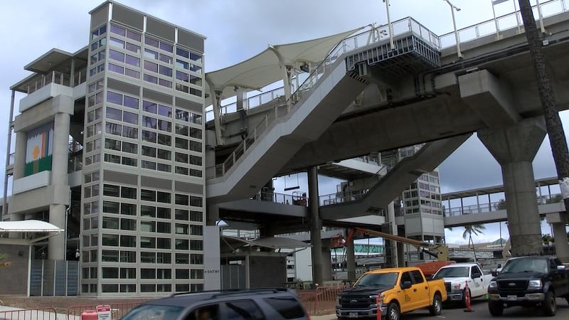 The contractor is nearing completion of the Skyline Airport Station