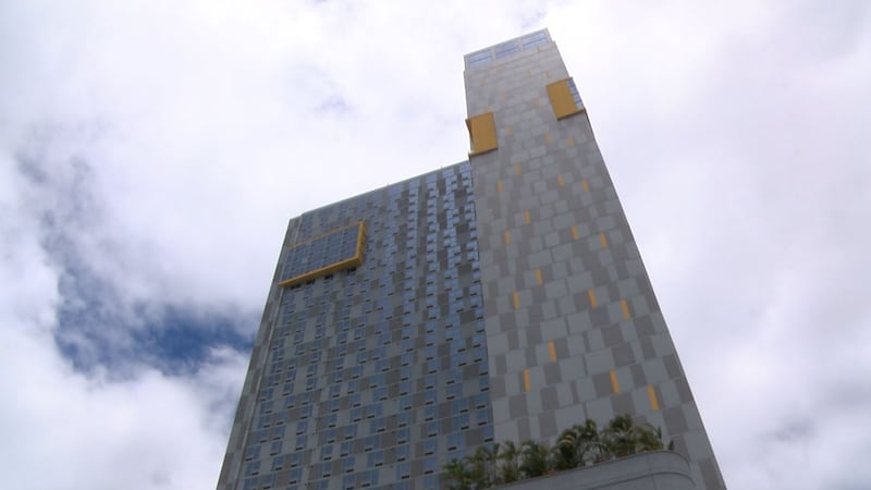 Ke Kilohana is a fairly new condo tower seen in the Kakaako skyline.