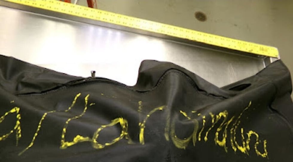 Abarra provided this photo, showing cross streets written on a body bag.