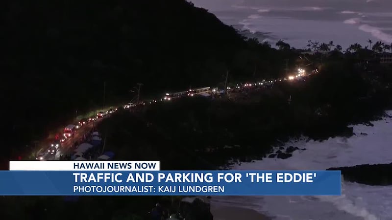 Thousands of spectators were up before dawn Sunday morning, making their way to Waimea Bay for...