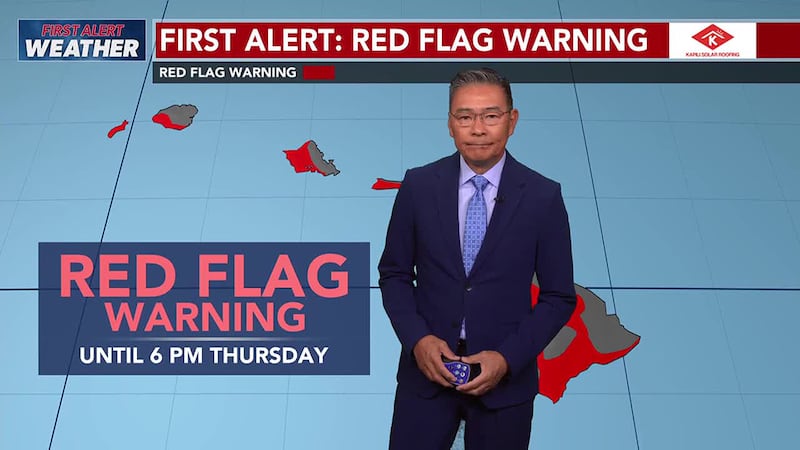 It's a First Alert Weather Day for the entire state as a Red Flag Warning posted statewide...