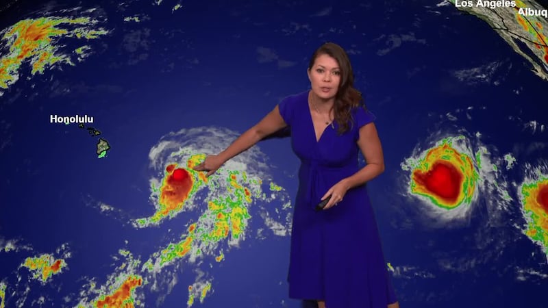 Saturday rain will pick up over Hawaii Island where there is a tropical storm warning and...