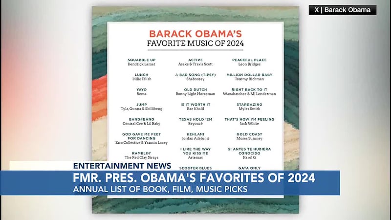 From books, movies and music, former President Barack Obama has released his list of favorites...