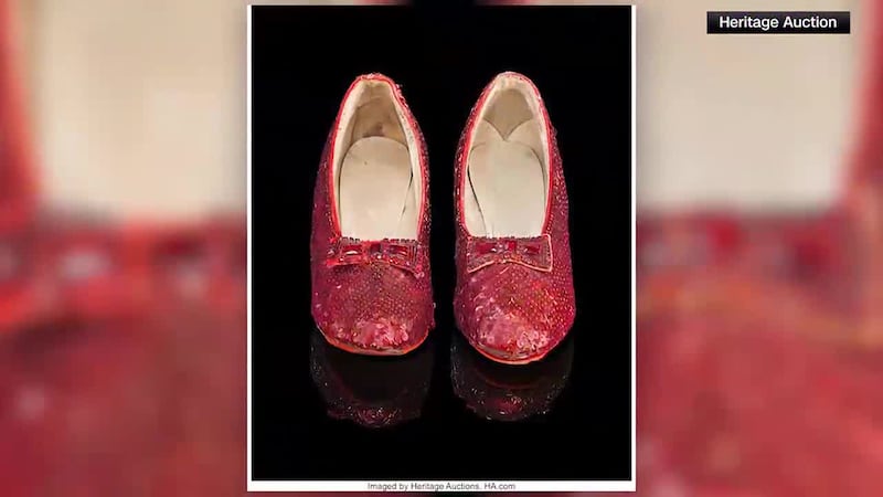 Another pair of the iconic ruby slippers from The Wizard of Oz just sold at auction.