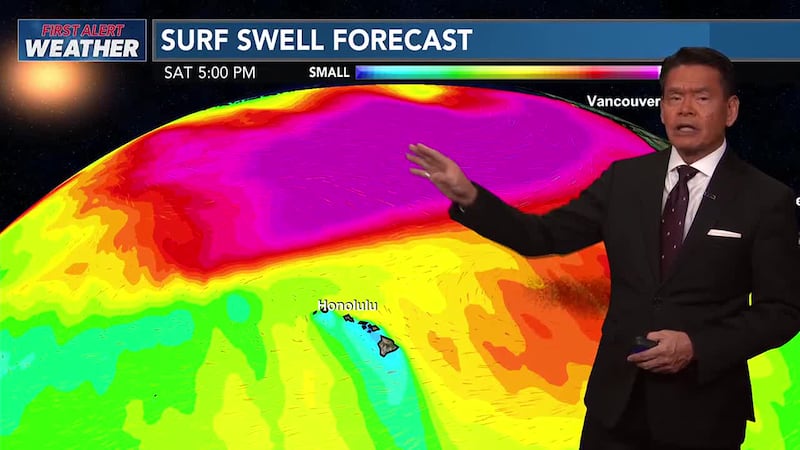 The largest swell of the season is on the way Sunday, along with light winds and dry conditions.