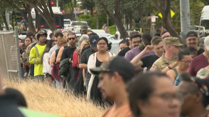 Voters reported waiting in line for up to three hours at a voter service center in Kapolei.