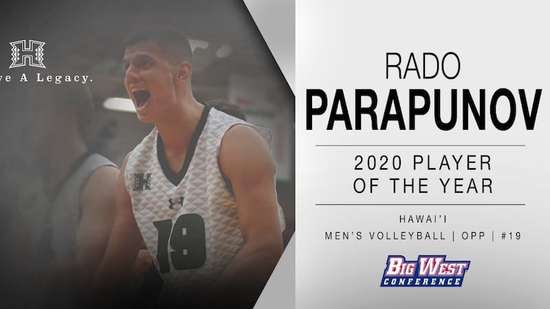 Parapunov is UH's first conference player of the year since Costas Theocharidis won Mountain...